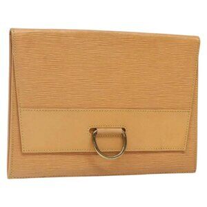 LOUIS VUITTON Epi Jena Clutch Bag Beige M52726 LV Auth 142132